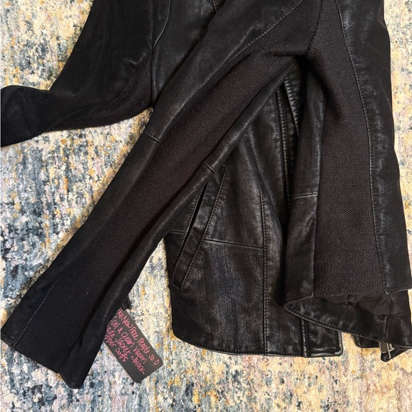 Like New Free People Cool & Clean Black Vegan Suede Jacket Sz 0 - Picture 7 of 7